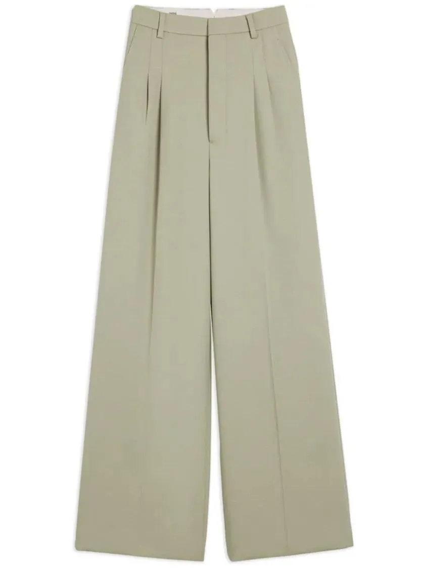   AMI Paris  Wool Trousers Green