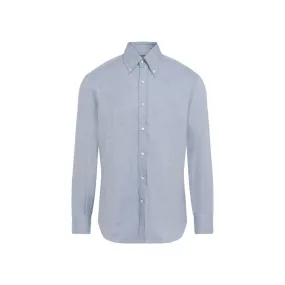   Brunello Cucinelli  Light Blue Cotton Shirt Blue  Hemden 