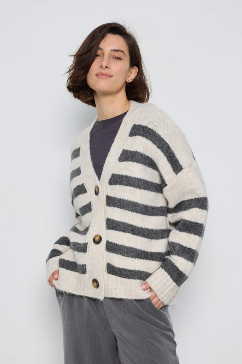 Colorblock-Strickjacke