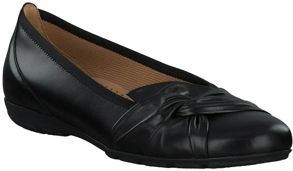 Damen-Ballerinas aus Leder 100001711767 (Schwarz)