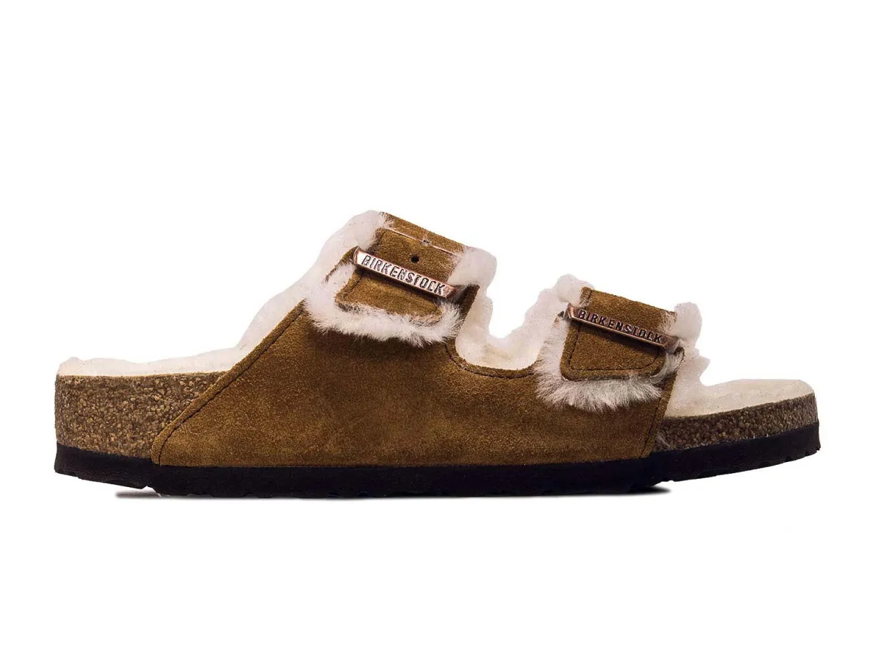 Damen Sandale - Arizona VL Shearling Mink- Brown
