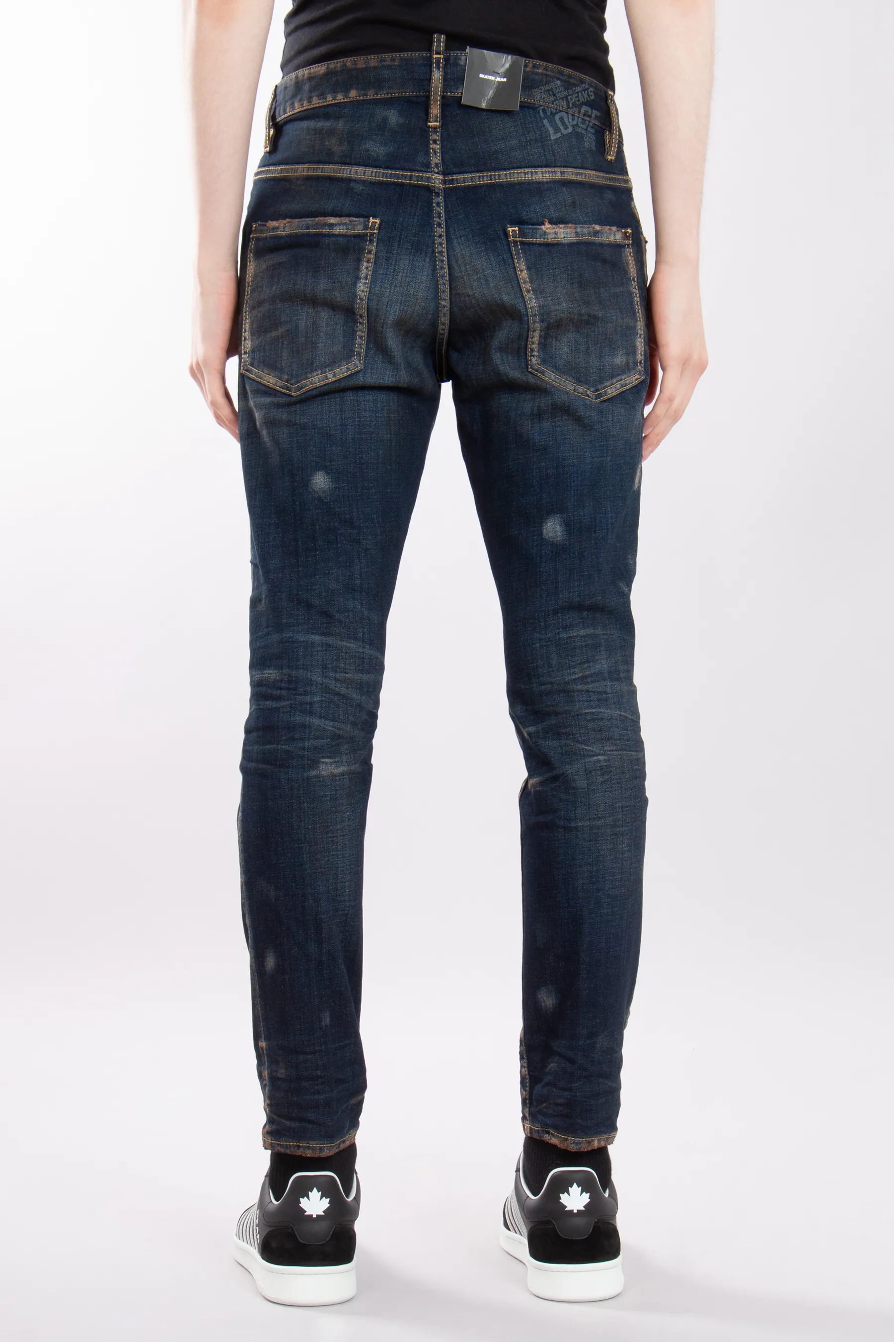 DSQUARED2 Cotton Stretch Denim Skater Jeans  