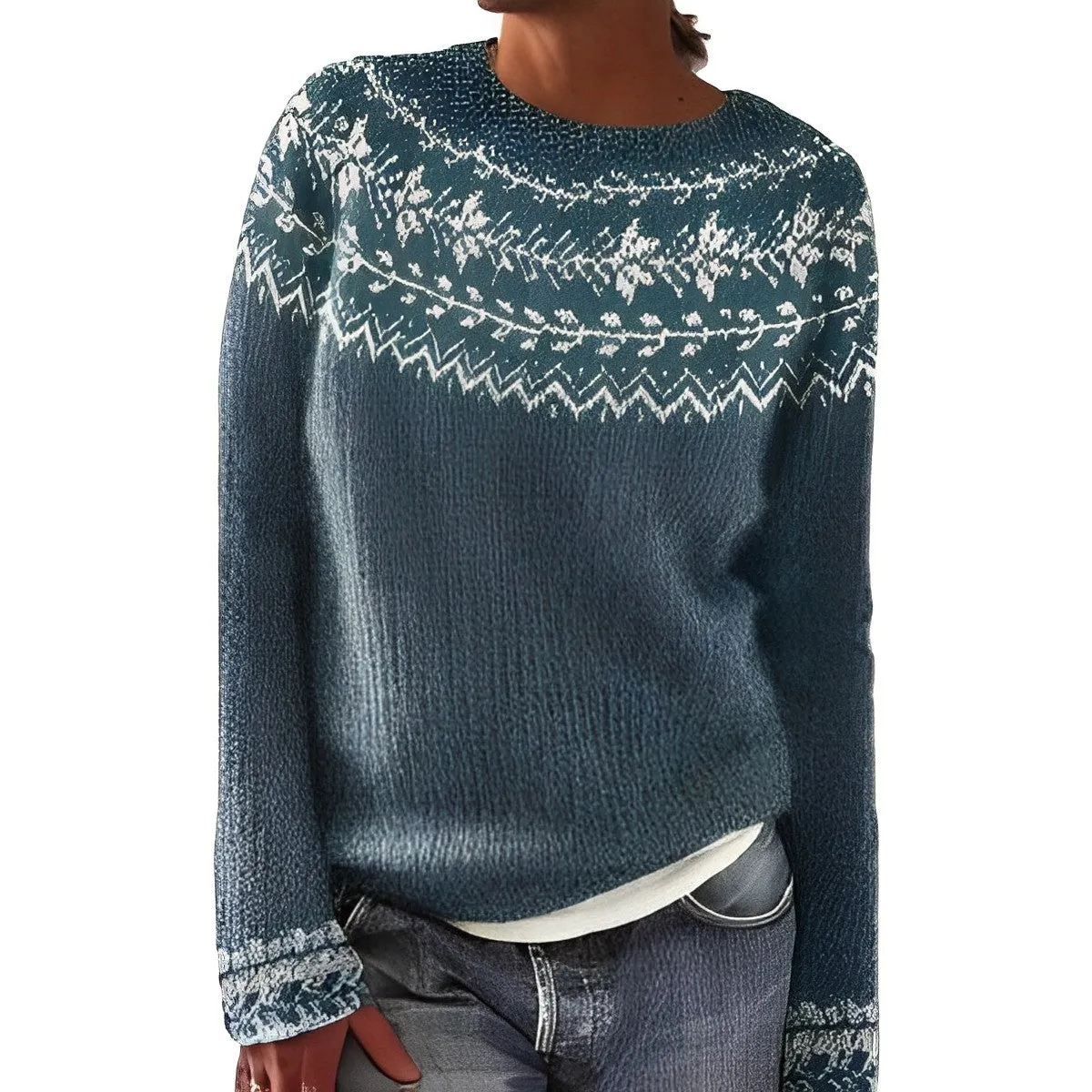Eireen - lässiger Rundhals-Pullover für Pendler