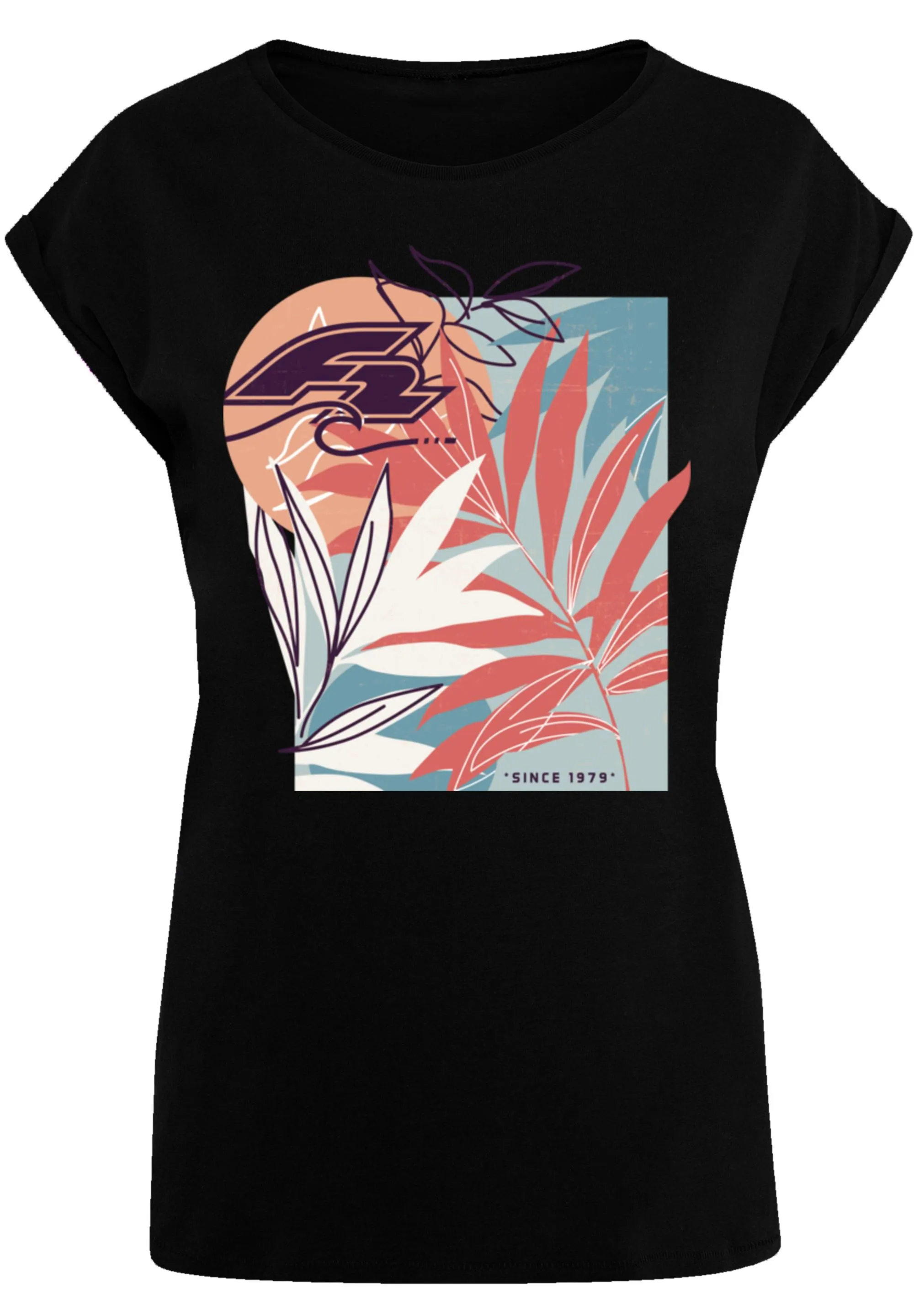 F2 F2 Beach Vibes Sommer Style T-Shirt Damen schwarz im Online Shop von kaufen