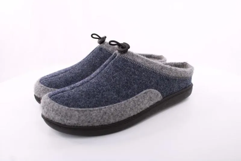 Fuß Bequem Herren Hausschuh Pantolette Wechselfußbett blau S23 803/01