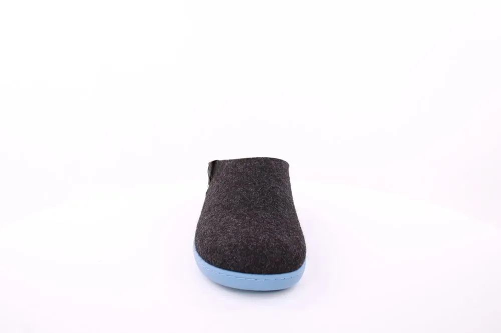 Fuß Bequem Herren Hausschuh Pantolette Wechselfußbett blau, schwarz S23 801/01