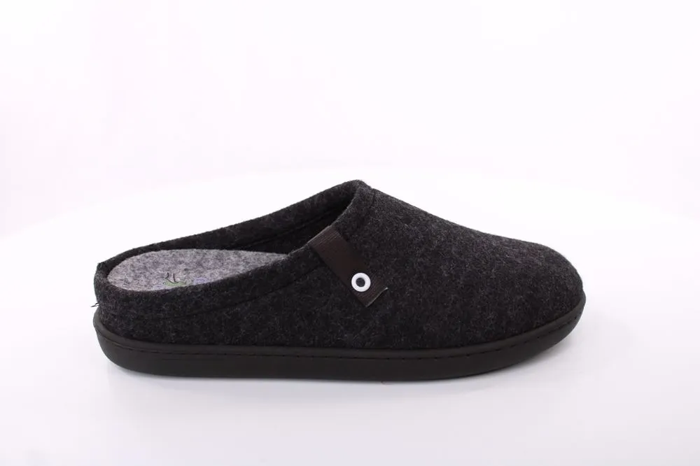 Fuß Bequem Herren Hausschuh Pantolette Wechselfußbett blau, schwarz S23 801/01