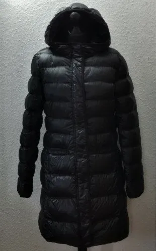 Hallhuber Daunenmantel schwarz Steppmuster Casual-Look