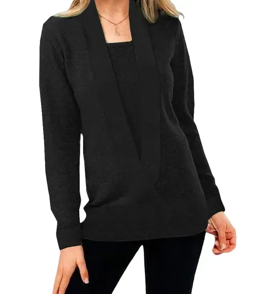 Heidi-Mode | Einzigartiger Strickpullover Mit V-Ausschnitt