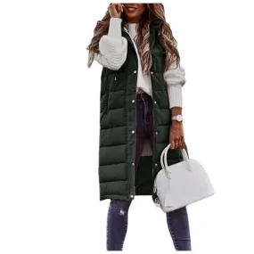 Heidi-Mode | Ärmellose Lange Winterjacke Damen