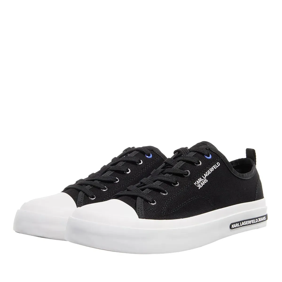   Karl Lagerfeld Jeans  Klj Vulc Lo Lace Black Canvas  Low-Top Sneaker 
