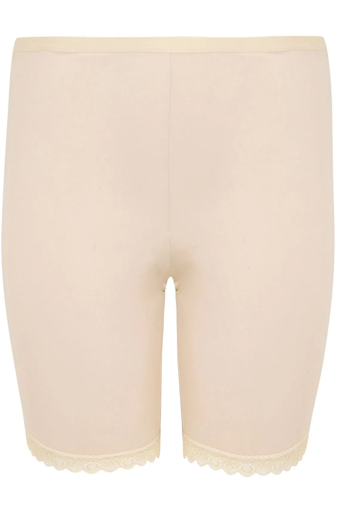 Kurze figurformende Hose mit Spitze - Hautfarben