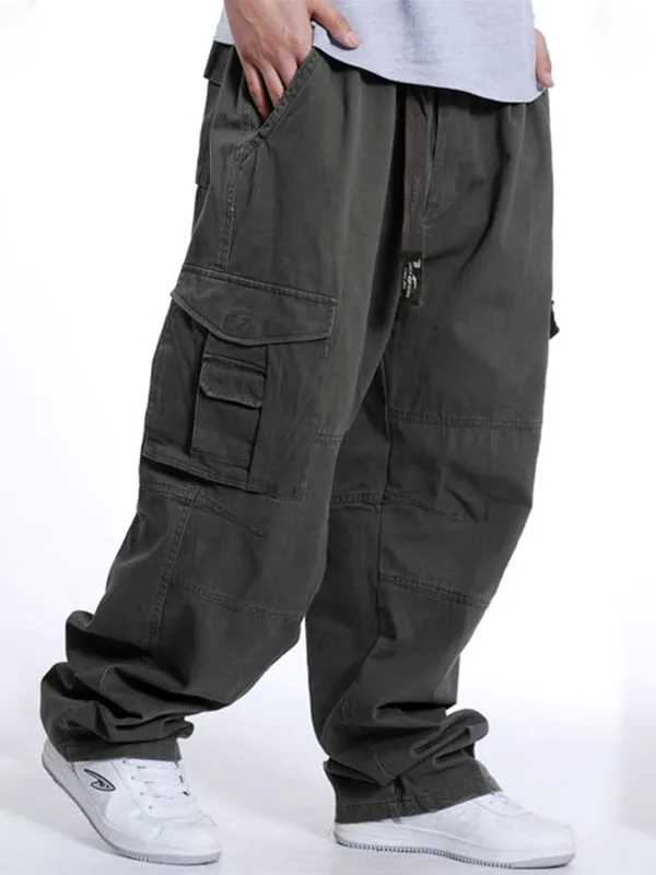 Lose Cago-Hosen mit Schnallengürtel für Herren