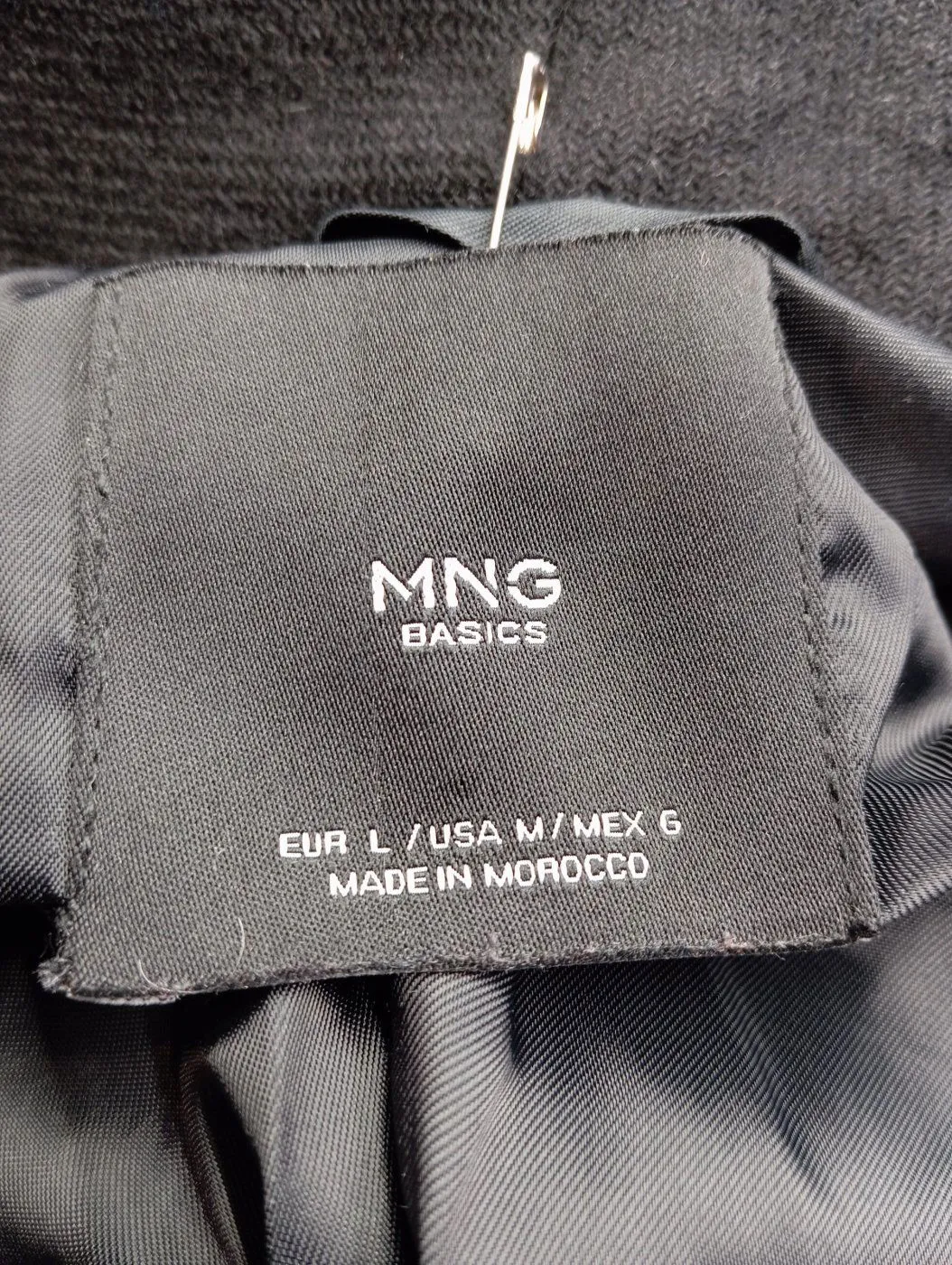 MNG Wollmantel blau meliert Casual-Look