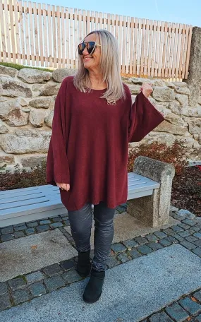 OVERSIZE KNIT SWEATER AGNETHA Made in Italy 34-48/50 Strick Pullover