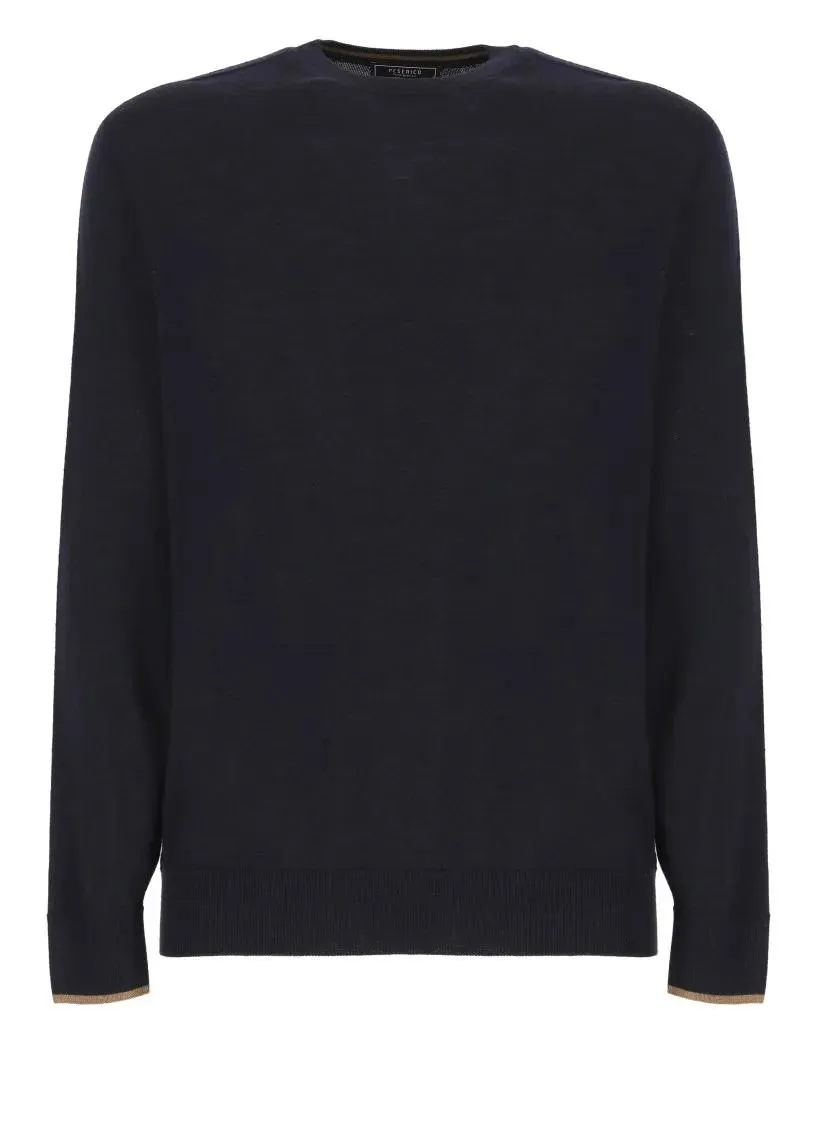   Peserico  Virgin Wool Sweater Blue  Pullover 