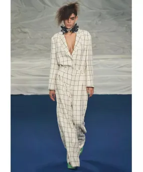   Rochas  ROCHAS Weite Hose mit Gitterkaro mehrfarbig