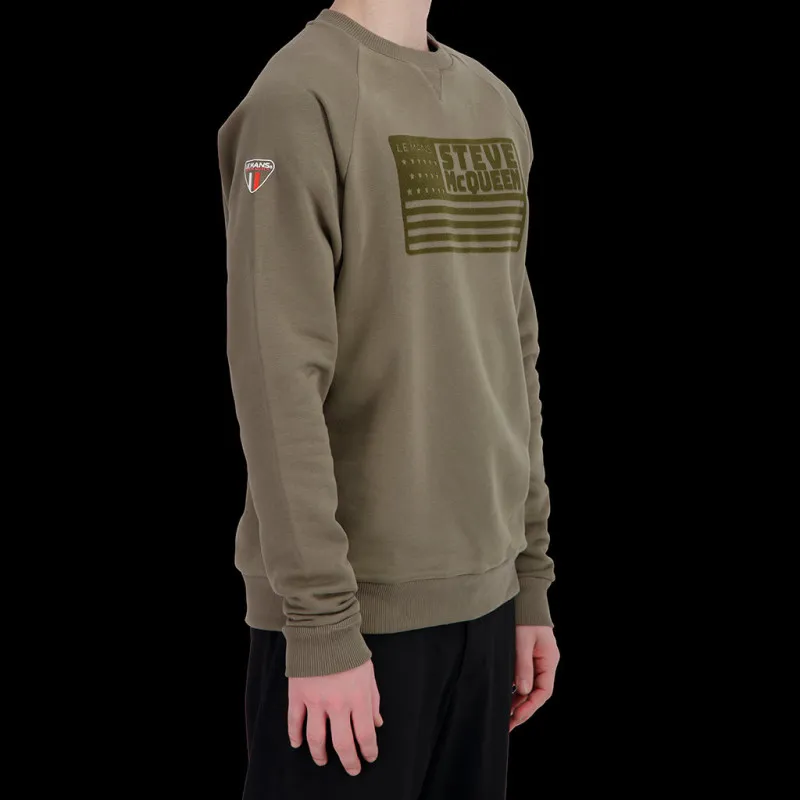 Steve McQueen Sweatshirt Le Mans Khaki Grün - Herren SQ241SSM03-324