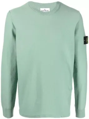   Stone Island  Compass-Patch Crewneck Jumper Green