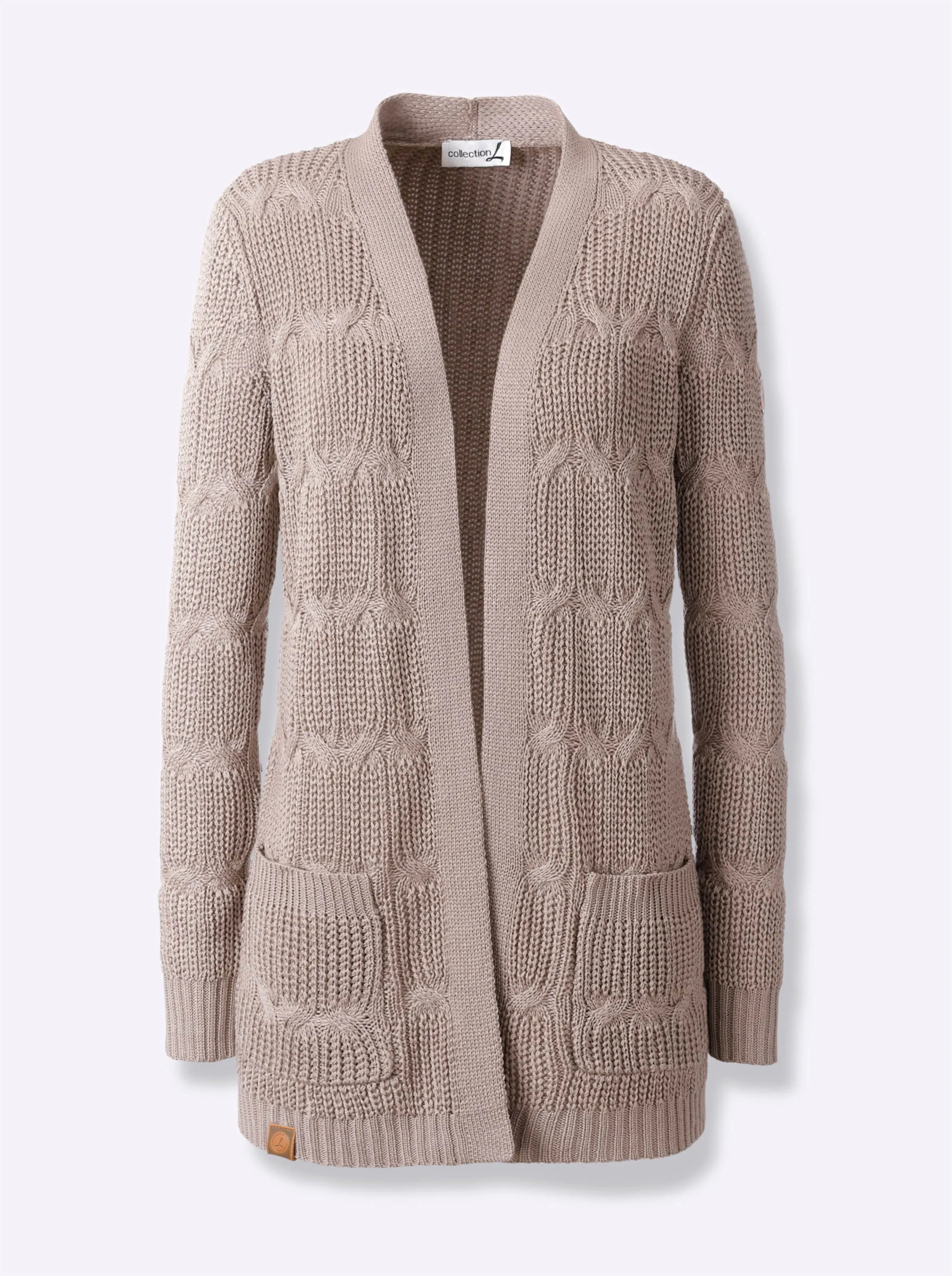 Strickjacke in sesam