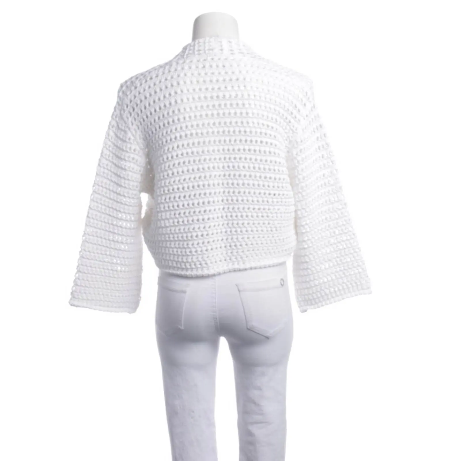 Strickjacke M Weiß