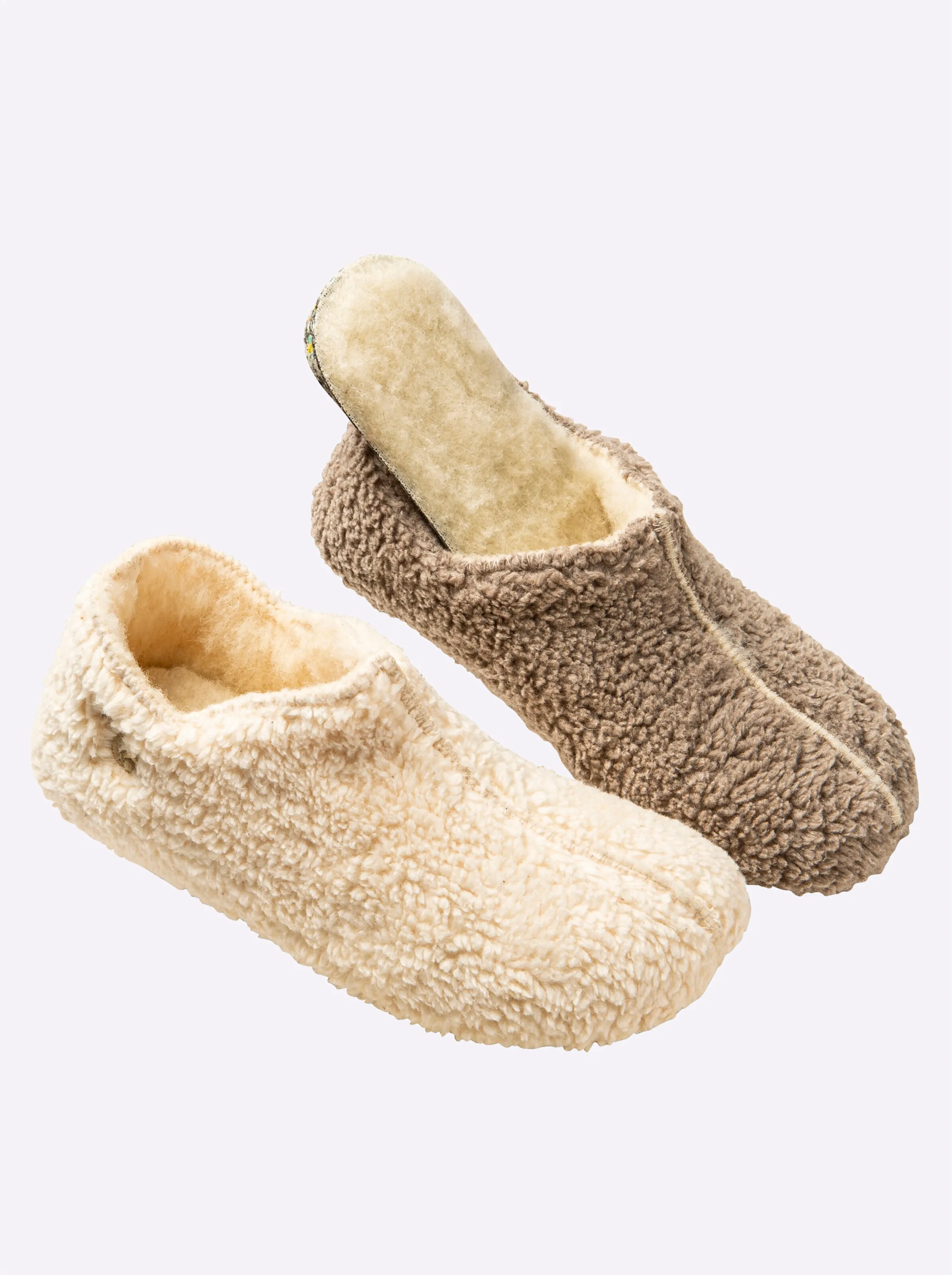 Thies Hausschuh in taupe