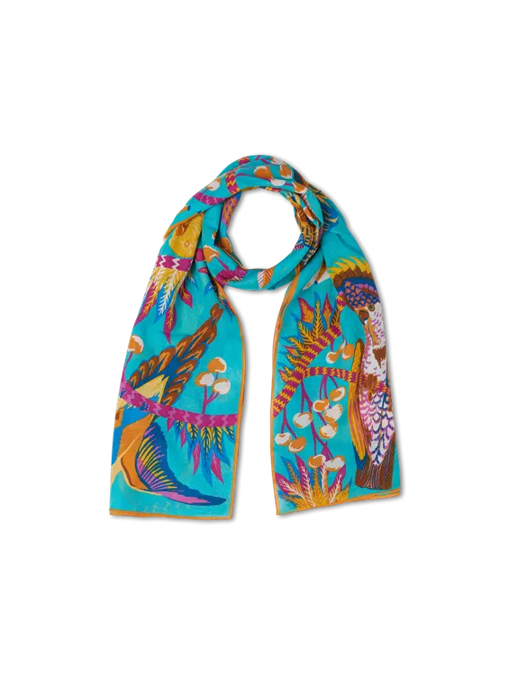 Tuch mit Flora & Fauna-Print