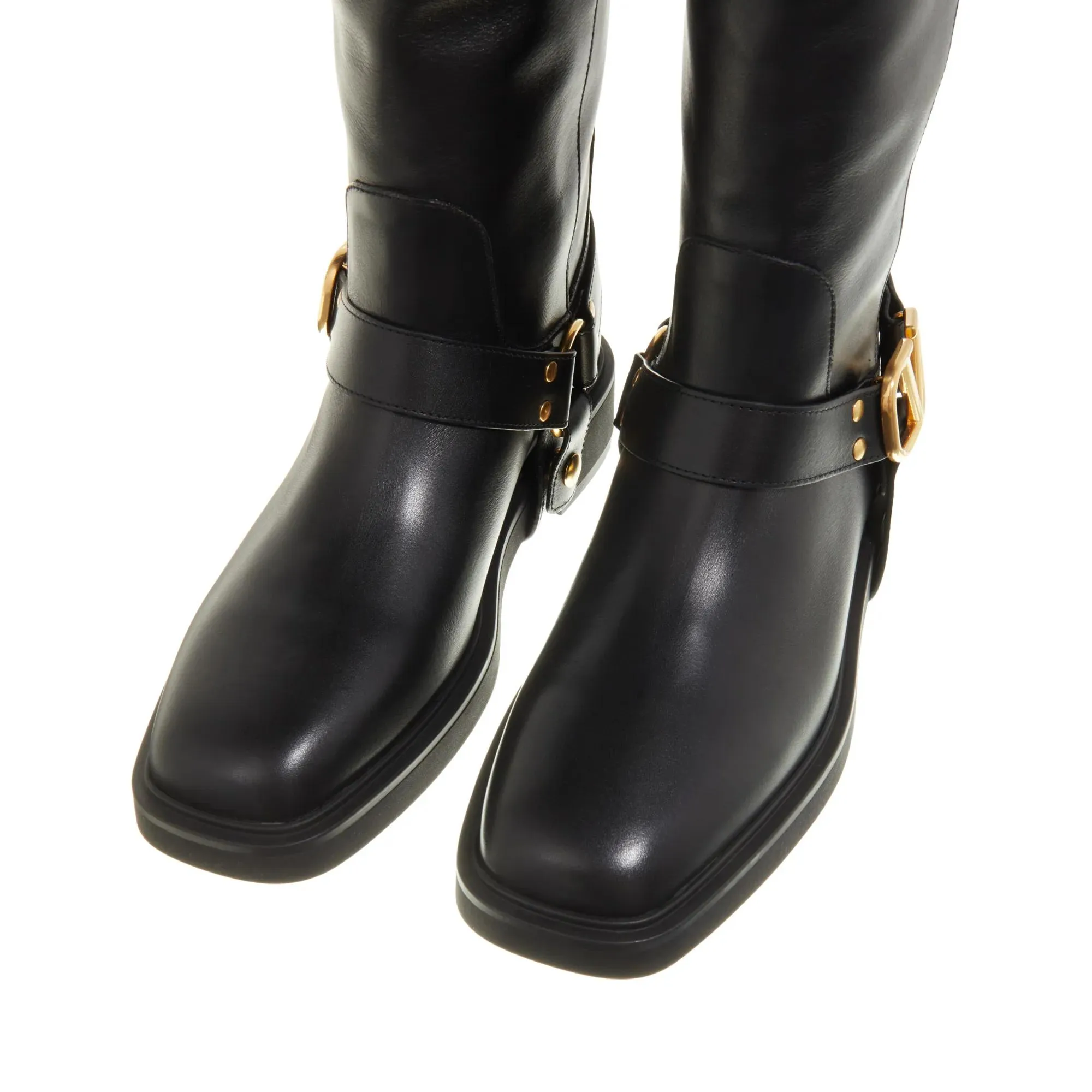   Valentino Garavani  V Logo Signature Biker Nero  Stiefel 