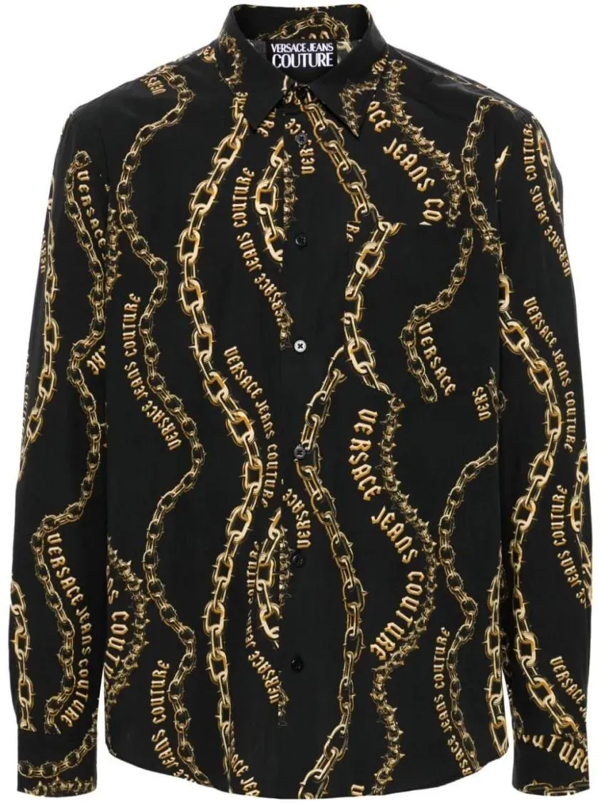   Versace Jeans Couture  Shirt With Print Black  Hemden 