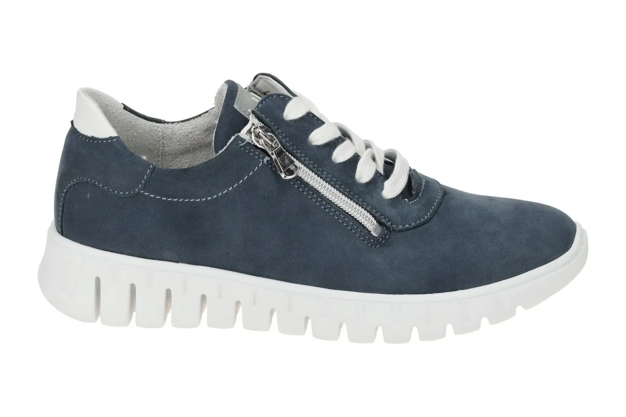 Waldläufer Birdy Schuhe blau jeans H-Weite 916001